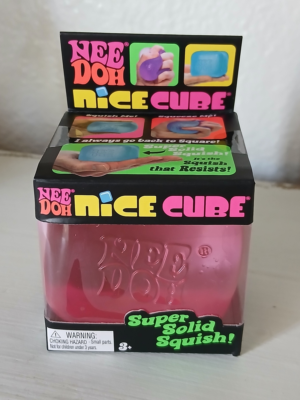 NeeDoh Nice Cube Kids Squishy Toy — Pink